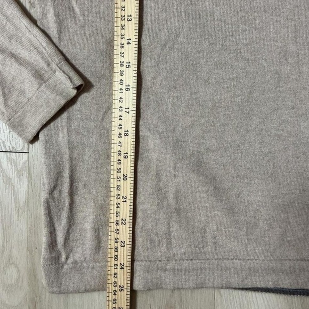 Tommy Bahama Cotton Cashmere Quarter Zip Sweater Men XL Tan 134-T40057 Mock Neck - Picture 6 of 6